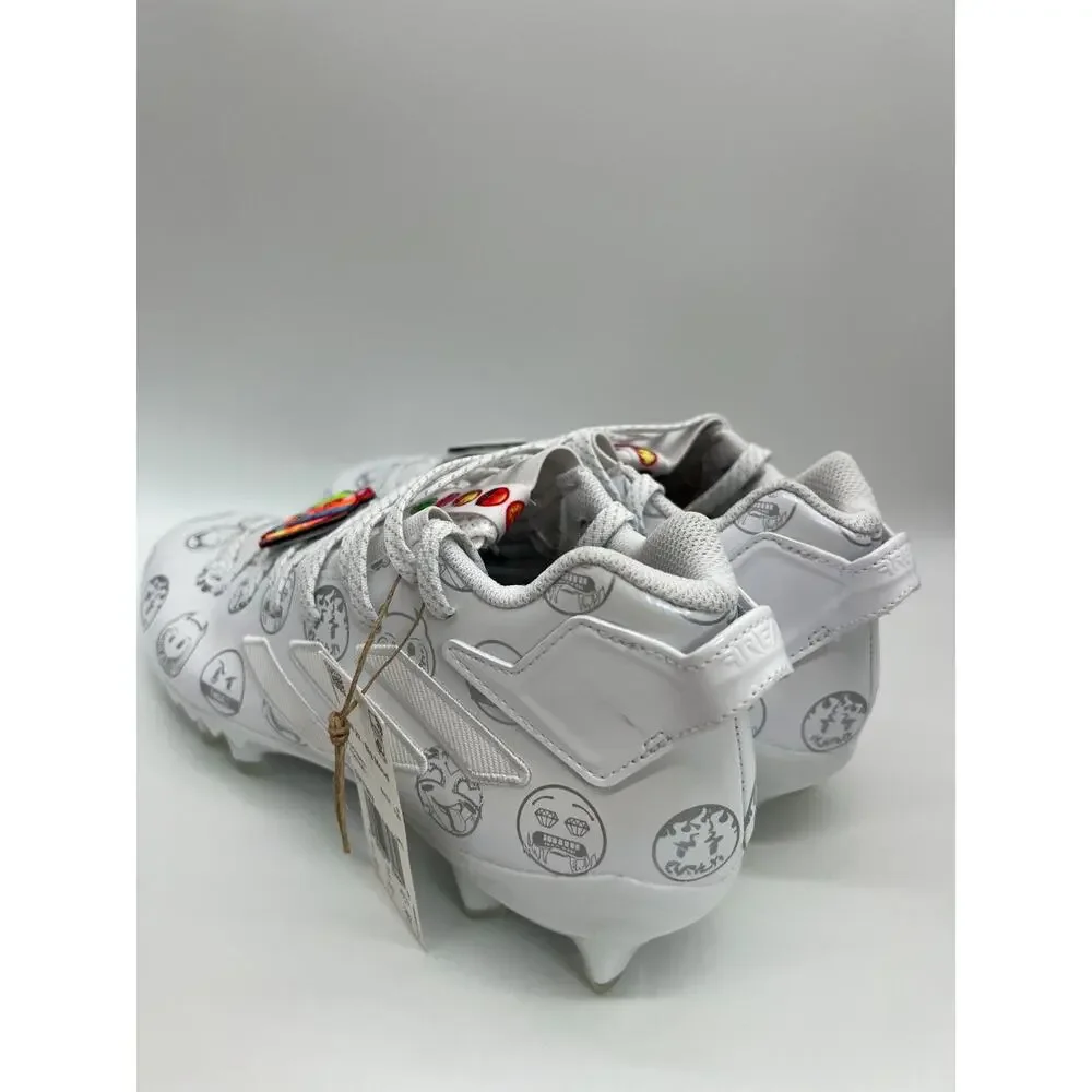 Adidas Freak 22 Big Mood Football Cleats White Silver Emoji GX7983 Size 9.5 New